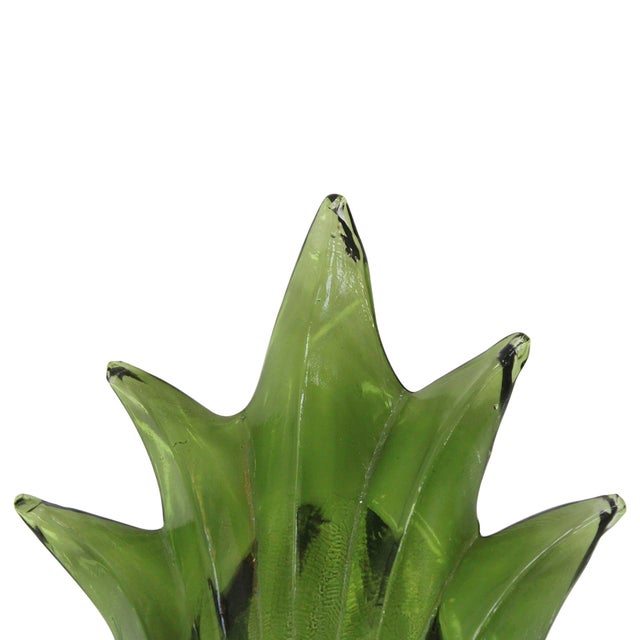 Floral Murano Glass Wall Sconces in Green, 2000, Set of 2 For Sale - Image 11 of 14