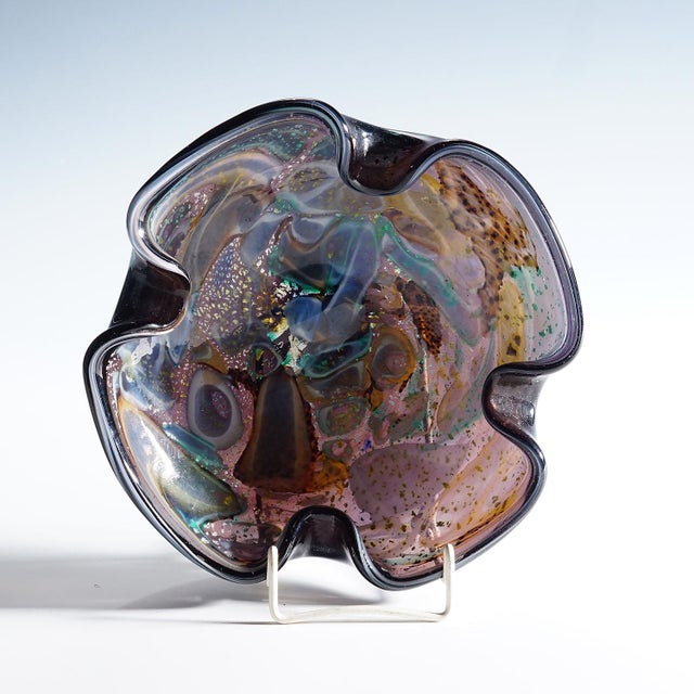 Glass Vintage Murano Tutti Frutti Glass Bowl 1950s For Sale - Image 7 of 8