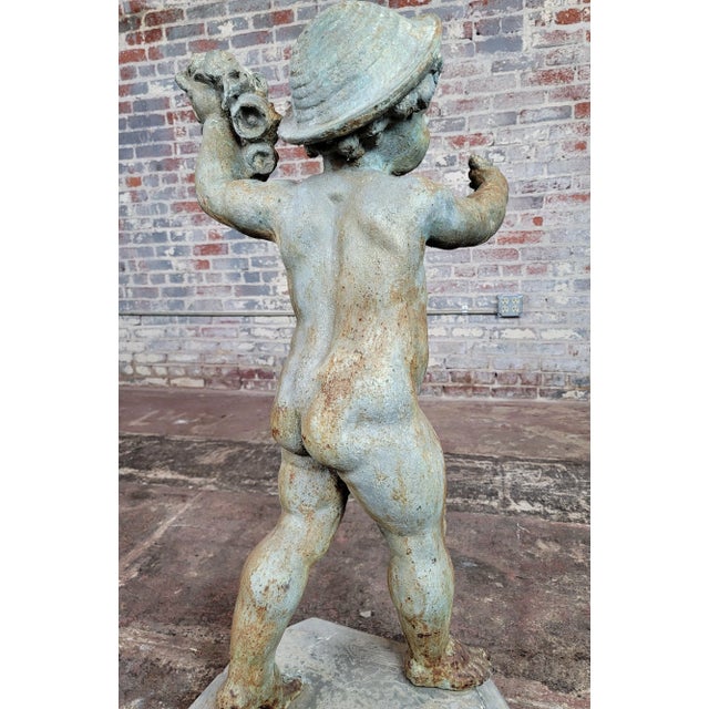 18th Century Italian Iron Putti - 43" High For Sale - Image 10 of 13