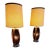 Pair of 1970s Lawrin Mid-Century Modern Walnut, Chrome & Smoked Plexiglass Table Lamps For Sale