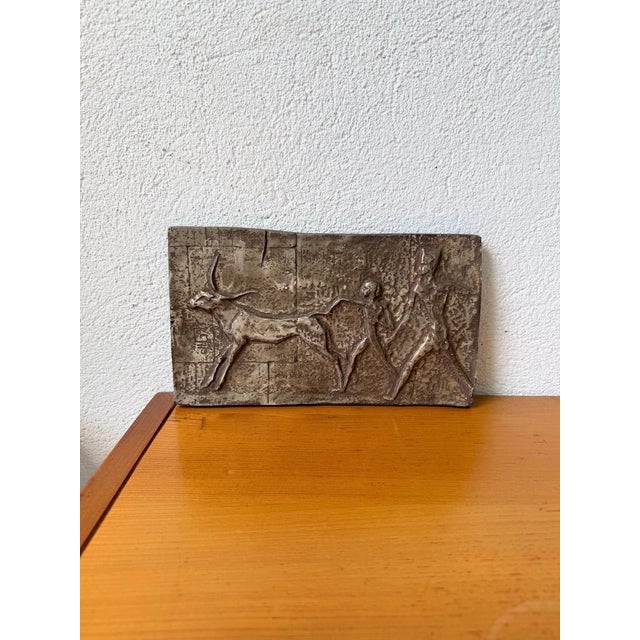 Mid-Century Bronze Bas-Relief, 1960s For Sale - Image 4 of 14