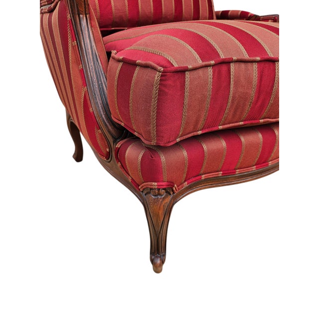 1990s 1990s Ethan Allen Versailles Lounge Chair French Country Living Room Regency For Sale - Image 5 of 12