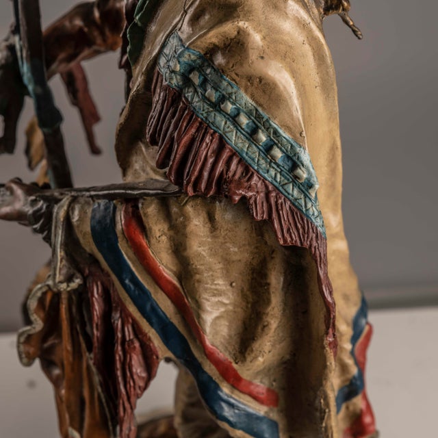 1920s Carl Kauba, Peace, Polychrome Bronze Sculpture, 20th Century For Sale - Image 5 of 17