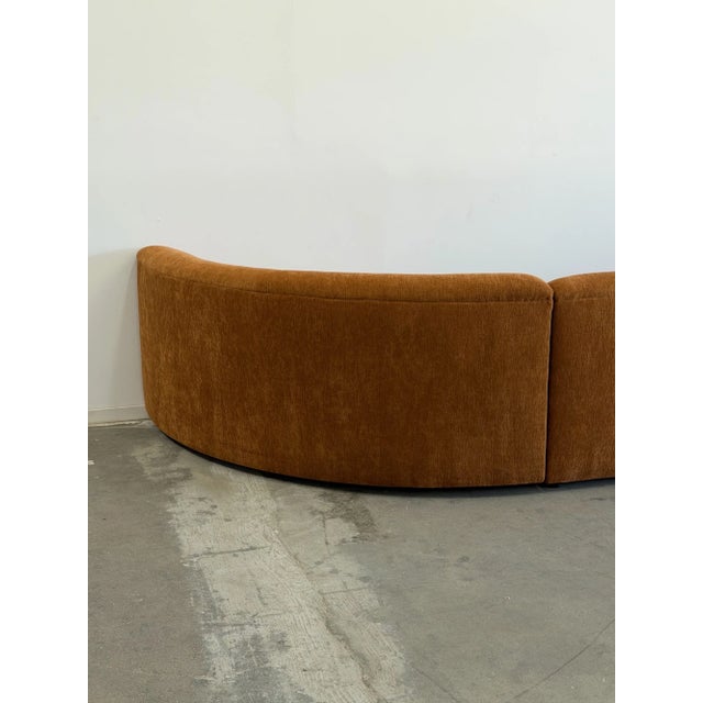 Abruzzo Sectional in Brown Chenille For Sale - Image 9 of 14