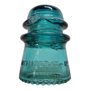 Vintage Hemingray 16 Aqua or Teal Glass Insulator