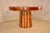 Natural Redwood Round Pedestal Dining Table, Circa 1970's An exceptional organic modern natural solid redwood round...