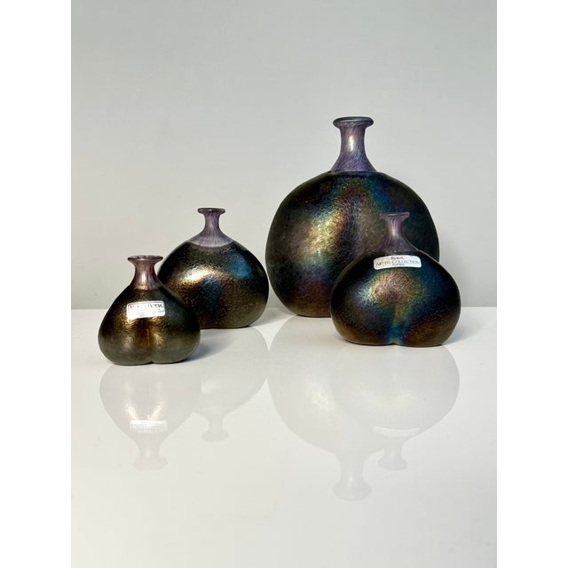 1980s Glass Art Vases by Bertil Vallien for Kosta Boda, Sweden, 1980s, Set of 4 For Sale - Image 5 of 18