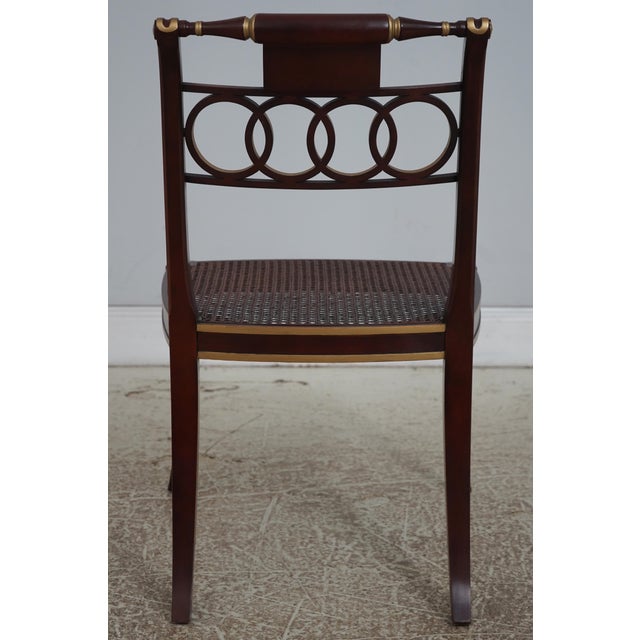 Baker Furniture Company Baker Regency Style Cane Seat Chair For Sale - Image 4 of 18