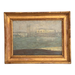 Italian Oil on Board View of Venice, 19th Century For Sale