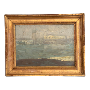 Italian Oil on Board View of Venice, 19th Century