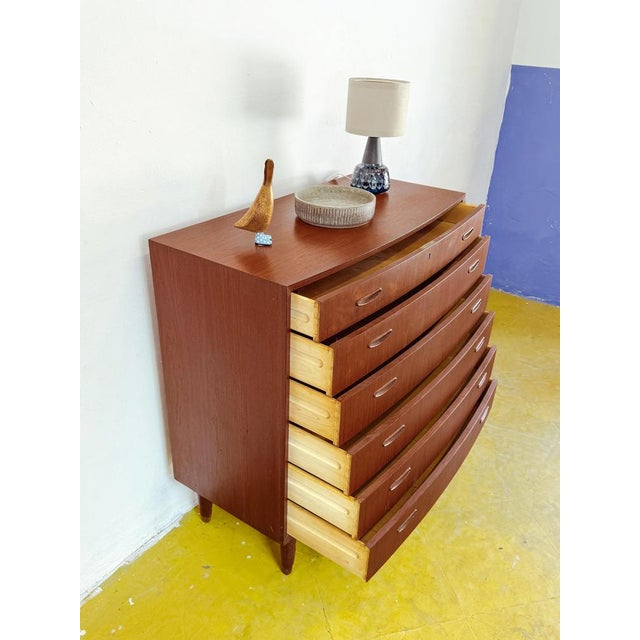 Vintage Danish Teak Chest of 6 Drawers, 1950s For Sale - Image 4 of 7