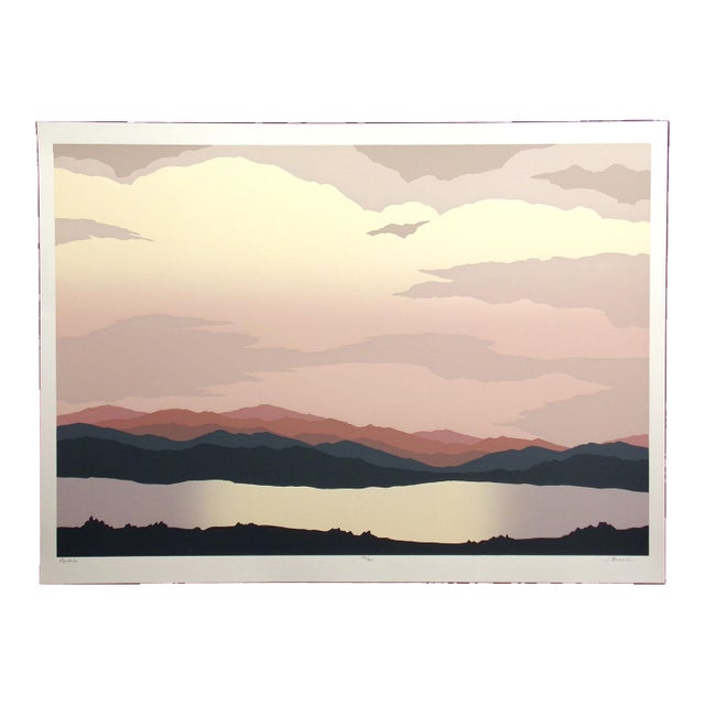 1980s Jim Boutwell "Rye Lake" Signed & Numbered Fine Art Serigraph For Sale
