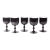 Carlo Moretti Cased Black 5.75” Glasses, Set of Five For Sale
