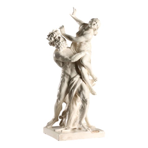 Glazed Terracotta The Rape of Proserpina Sculpture For Sale