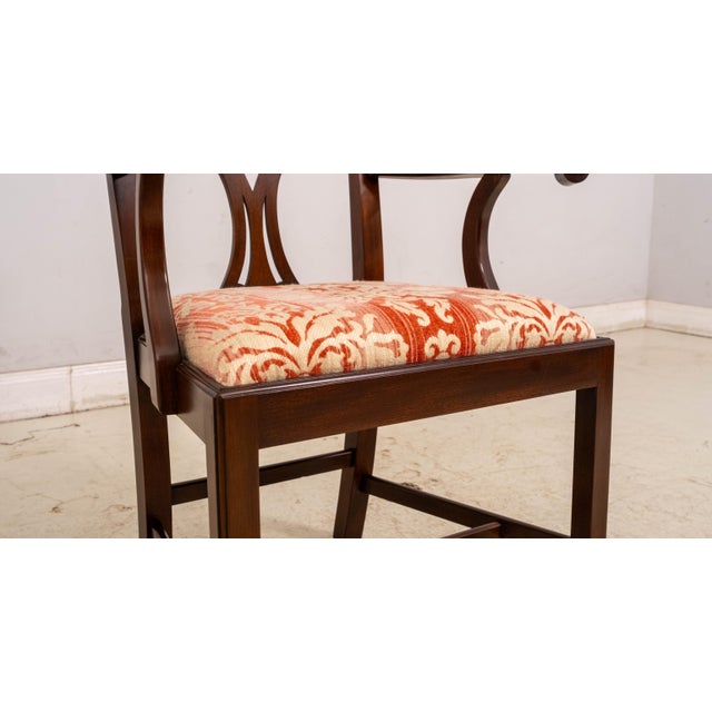 Set of 6 Henkel Harris Mahogany Chippendale Style Dining Chairs For Sale - Image 12 of 18