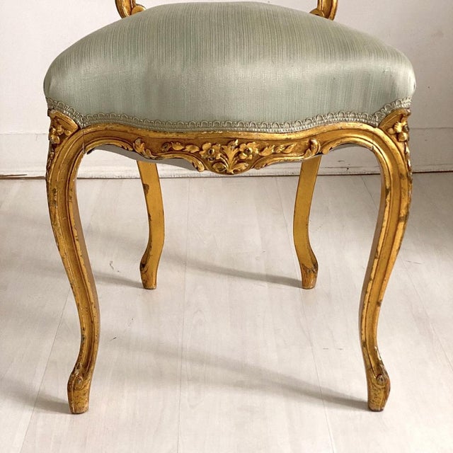 Wood Napoleon III Carved and Gilded Wooden Chair For Sale - Image 7 of 13