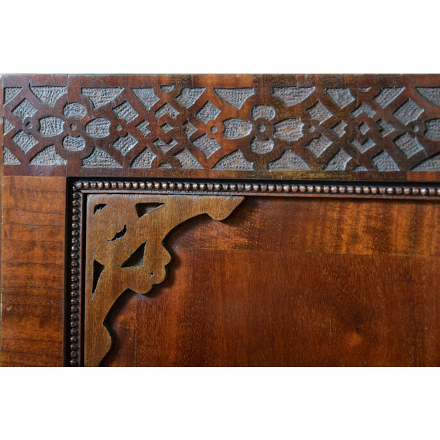 Brown English Mahogany Three Panel Room Screen For Sale - Image 8 of 8