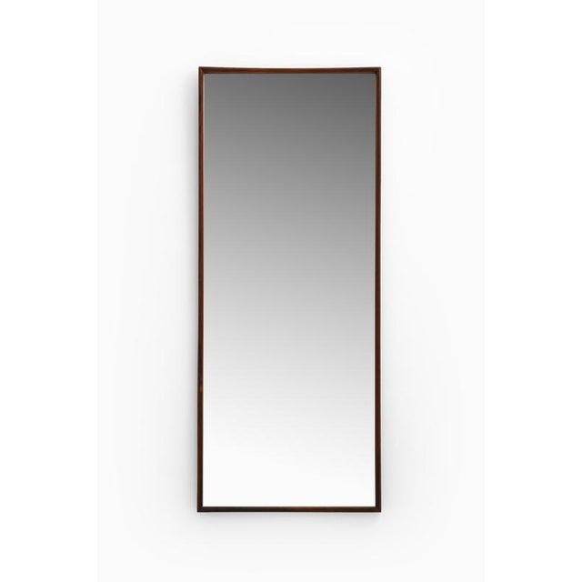 Mirror with Rosewood Frame by Rimbert Sandholt for Glas & Trä Hovmantorp, 1950s For Sale - Image 4 of 5