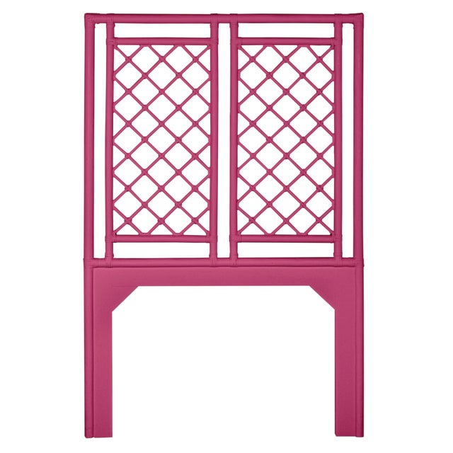 Coastal X & Diamond Headboard Twin - Bright Pink For Sale - Image 3 of 3