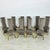 Dimensions: H 44” x W 18.5” x D 18” x SH 19.5” Set of 10 Vintage high-back dining chairs attr. to Maison Jansen in gray...