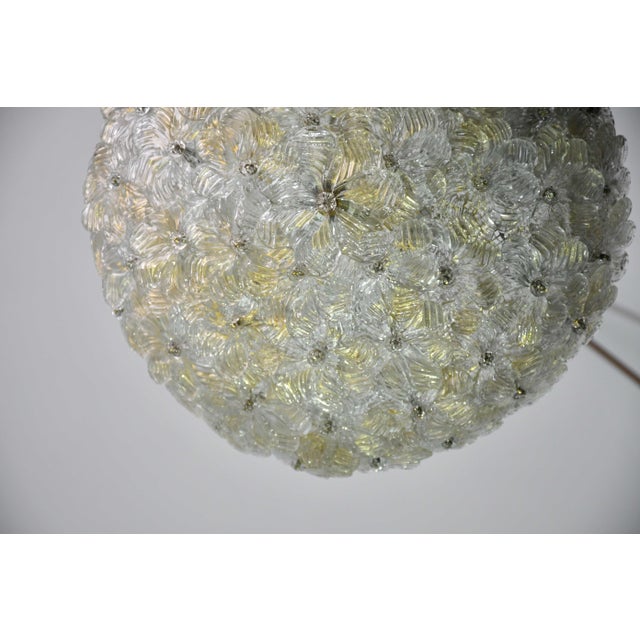 1960s Murano Gold Ceiling Light Flower by Seguso for Venini For Sale - Image 12 of 12