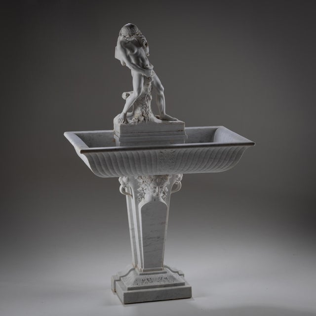 Marble Wall Fountain with Satyr, 19th Century For Sale - Image 15 of 18