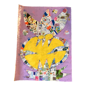 1980’s Original Wayne Cunningham Abstract Painting/Collage