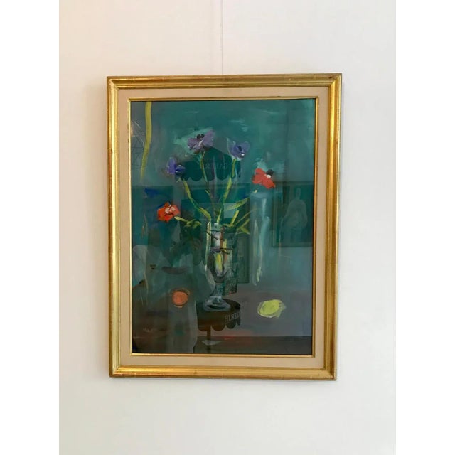 Work on paper Gilded wood frame with glass pane 79 x 60 x 3 cm This piece is attributed to the mentioned designer/maker....