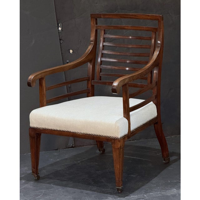 English Vernacular Reading Chair or Armchair of Mahogany From the Georgian Era For Sale - Image 12 of 13