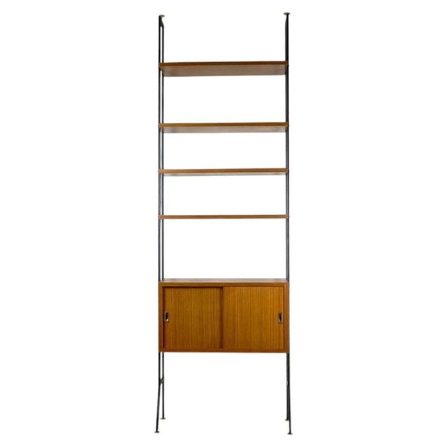 Mid-Century Italian Modular Freestanding Floor to Ceiling Book Case, 1950s For Sale - Image 16 of 16