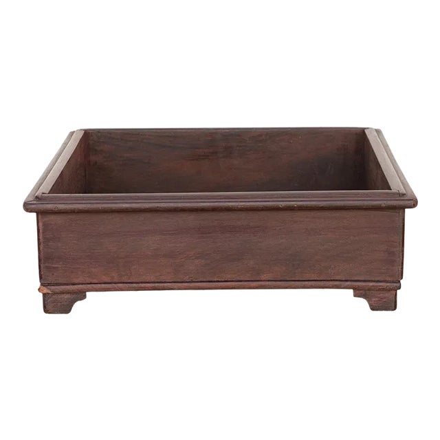 Large Colonial Rosewood Spice Tray For Sale
