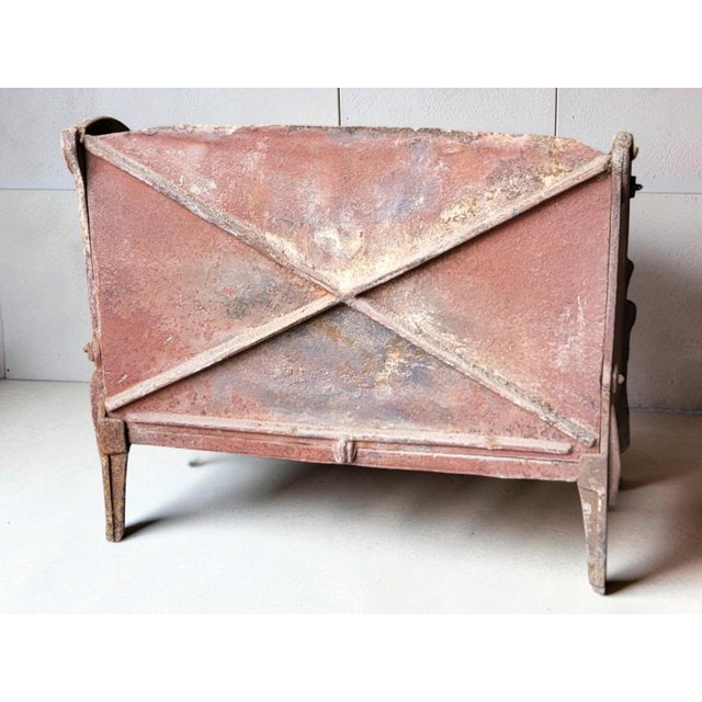 1920s Cast Iron Log Holder or Fireplace Basket, 1920s For Sale - Image 5 of 9