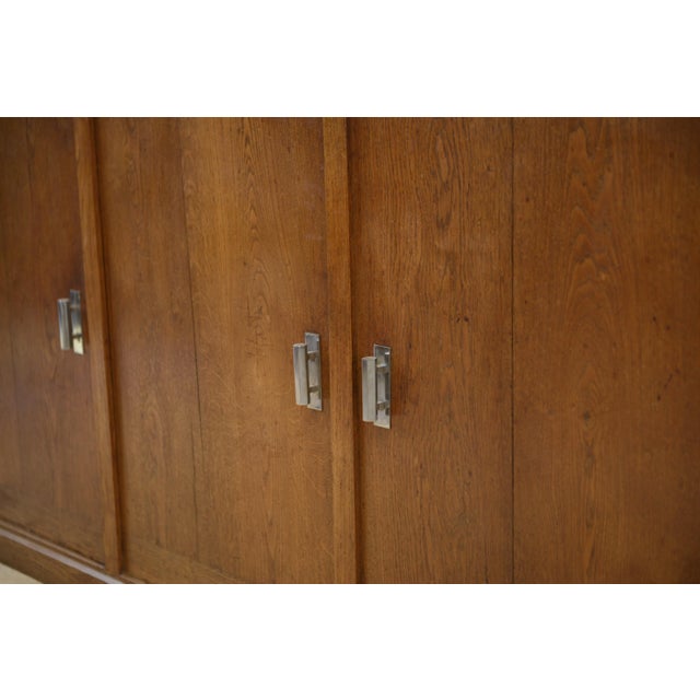 Modern Modernist Art Deco Oak Buffet, 1940s For Sale - Image 3 of 15