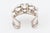 Vintage Sterling Silver and Pearl Artisan Wide Cuff Bracelet, 1980's. For Sale In Miami - Image 6 of 11