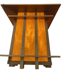 Vintage Fredrick Cooper Large Teakwood Pendant Light