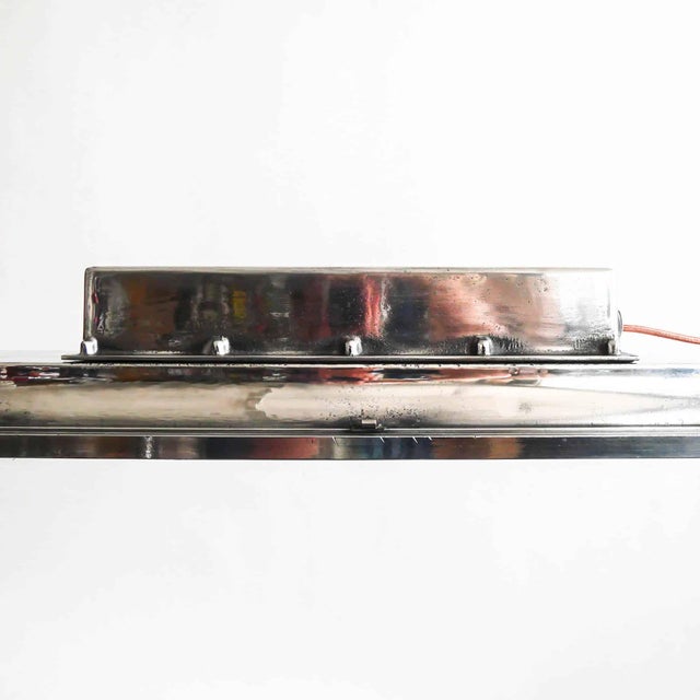 Large Fluorescent Double Pendant in Flat Cast Aluminum, 1970s For Sale - Image 9 of 11