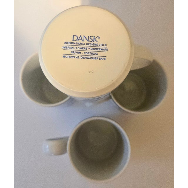 Blue Late 20th Century Dansk Floral Mugs- Set of Four For Sale - Image 8 of 10