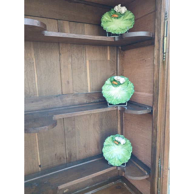 Wood Display Cabinet in Oak For Sale - Image 7 of 9