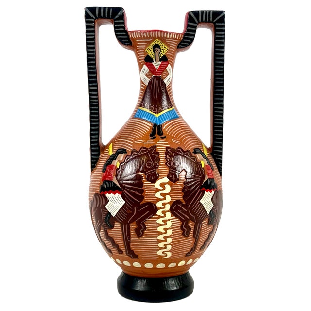 Sardinian Terracotta Amphora attributed to Carmen Nuovo, 1970s For Sale