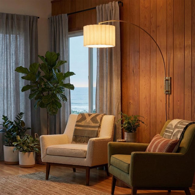 The Scalloped Wall Arc Lamp brings a sophisticated blend of modern design and timeless elegance to any space. Finished in...