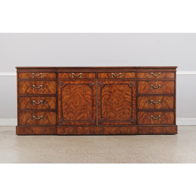 Age: Approx. 10 Years Old Details: Model AL-61032 Regency Style Gorgeous Figural Mahogany Oak Secondary Drawer...