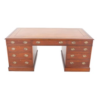 Georgian Mahogany Partners Desk, 1920s For Sale