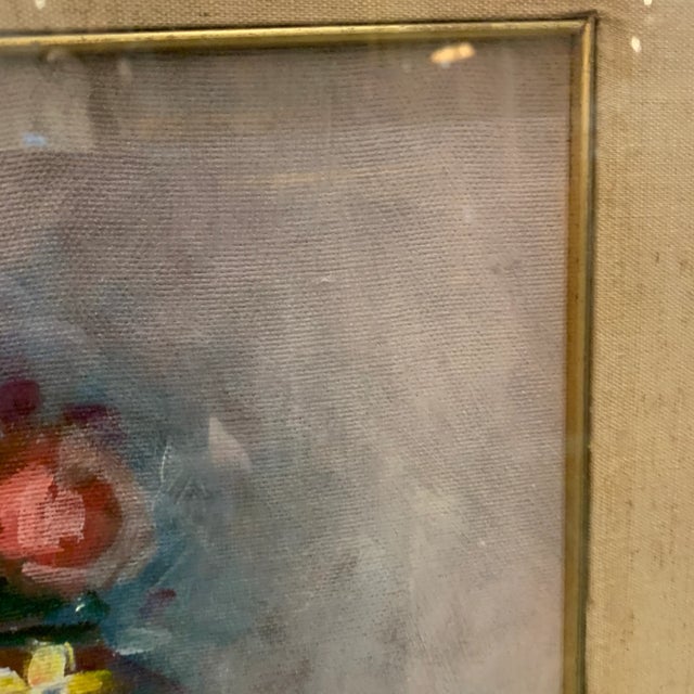 Textile Giuseppe Bertolini (Italian 1939-Xx) Oil on Canvas For Sale - Image 7 of 10