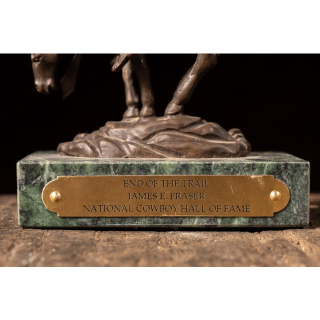 Mid 20th Century End of the Trail | Cast Metal Statuette by James E. Fraser For Sale In Chicago - Image 6 of 6