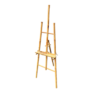 Late 20th Century Bamboo Rattan Standing Floor Easel