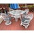 White Restored Russell Woodard Vintage Spun Fiberglass Outdoor Dining Set For Sale - Image 8 of 12