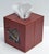 Textile Late 20th Century Burgundy Embossed Leather Elephant Tissue Box Kleenex Cover For Sale - Image 7 of 18