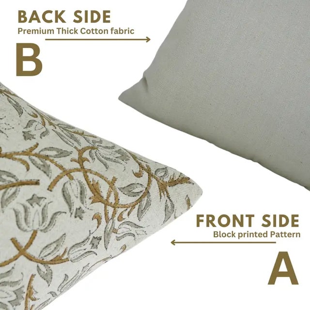 Not Yet Made - Made To Order Fabdivine Classic Print Water Replicant Cushion Cover 20x20 Inch Cotton Linen- Kamal Dutta For Sale - Image 5 of 6