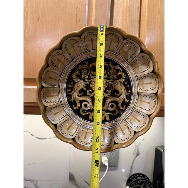 Mid-Century Modern 1960s Deruta Bowl Made in Italy by Michela Cavallini For Sale - Image 3 of 11