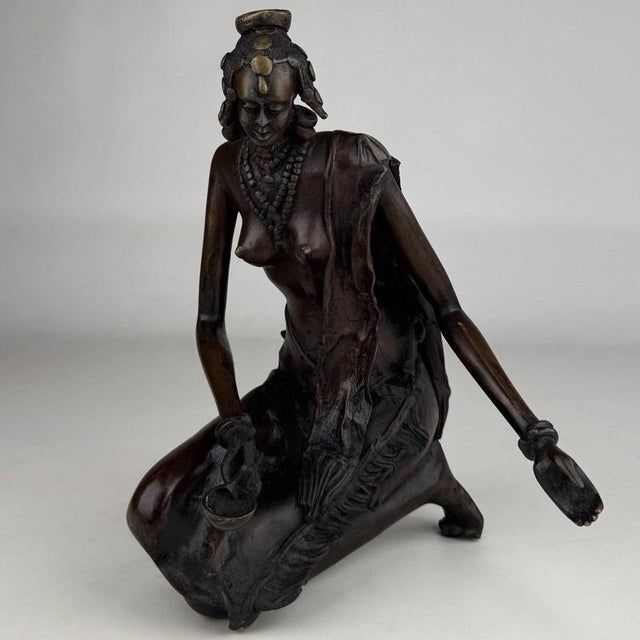 19th Century European Decorative Bronze African Figural Sculpture For Sale - Image 3 of 13